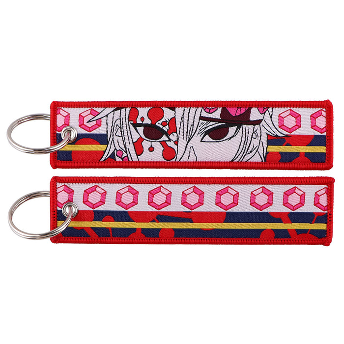Wholesale Cartoon woven keychain lanyard  access control  ornaments fabric keychain