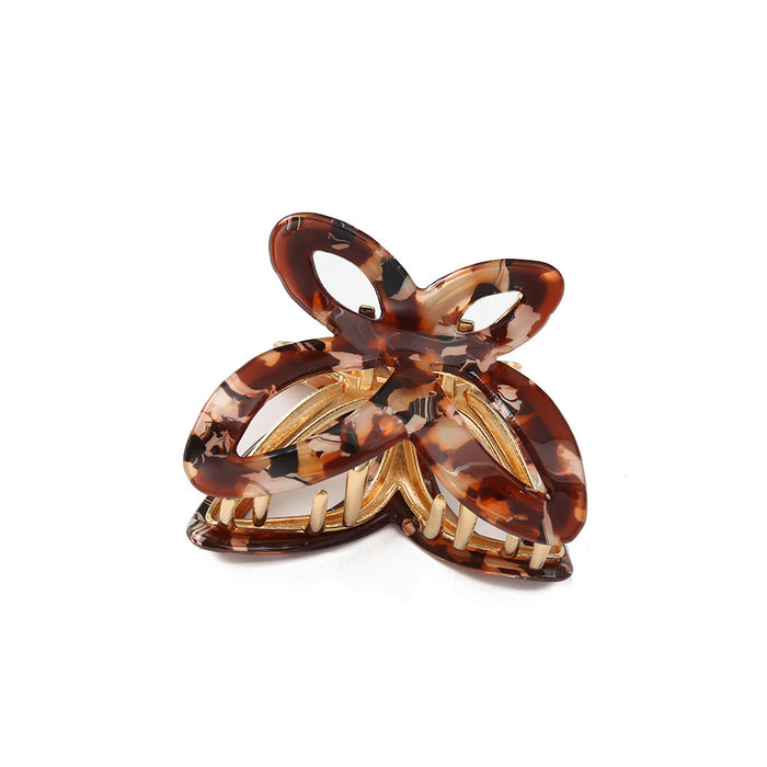 Wholesale Trendy Hollow Butterfly Acetate Hair Claw Clip Tortoise Shell Chic Everyday Hair Accessory