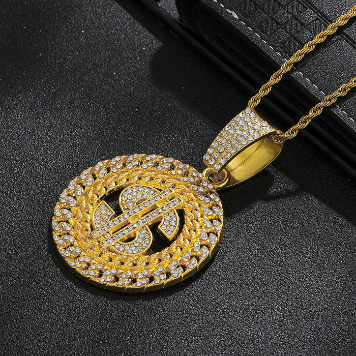 Wholesale Personalized pendant necklace with diamond studded Cuban necklace necklace