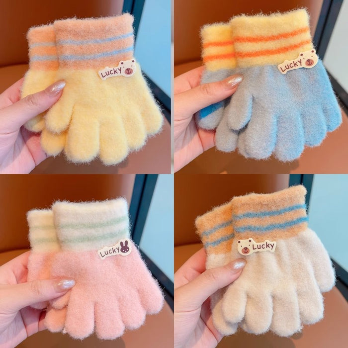 Wholesale children' s cute bear warm gloves