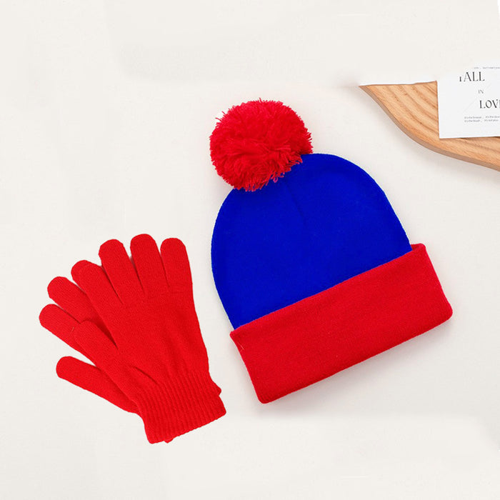 Wholesale New Color-Blocked Large Head Circumference Woolen Hats Autumn and Winter Fur Ball Knitted Hats Winter Warm Hats