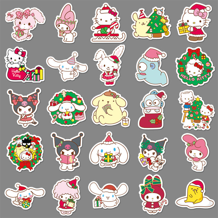 Wholesale 50pcs Christmas  Stickers Cartoon Cute Decorative  Stickers