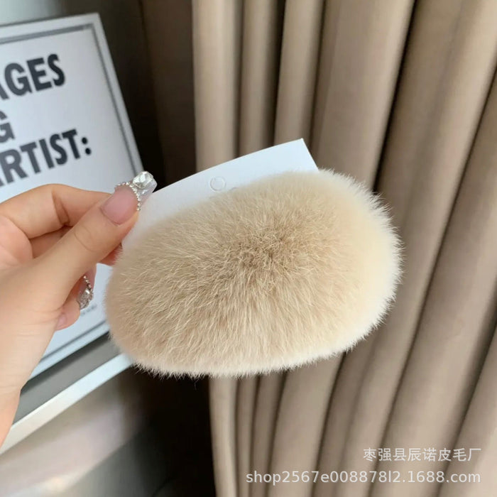 Wholesale Plush hair accessory with oversized cute fur clip
