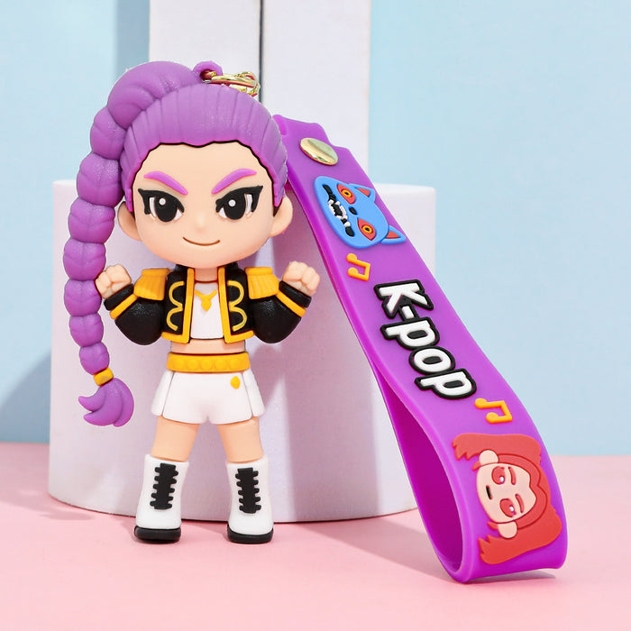 Wholesale KPOP cartoon PVC keychains