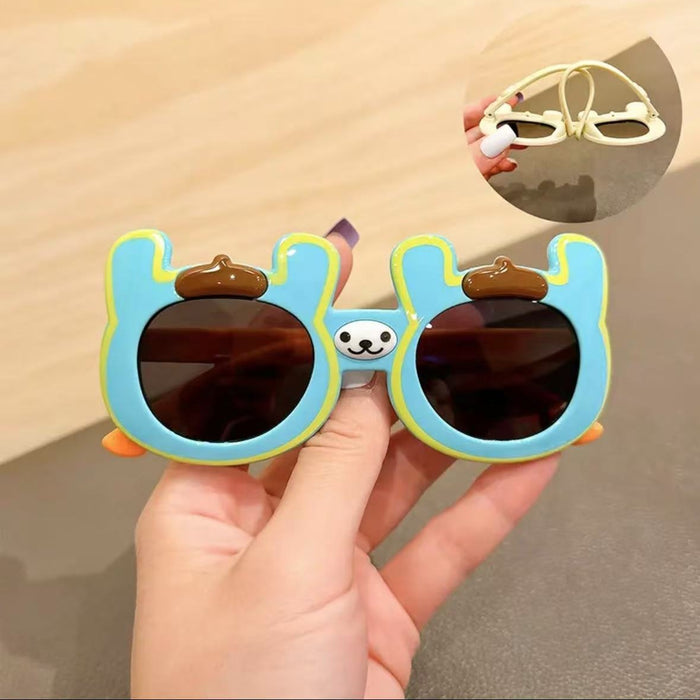 Wholesale Soft silicone sunglasses, cute cartoon polarized glasses, UV resistant sunshade sunglasses