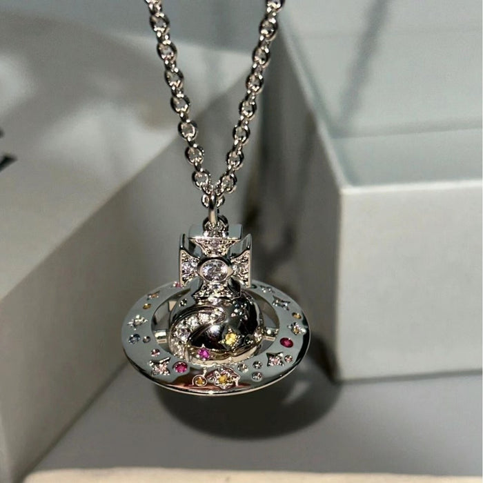 Wholesale Necklace colored diamond pendant sweater chain