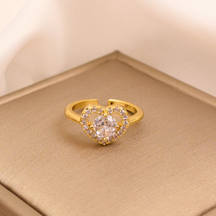 Wholesale Open ring with micro-set zircon