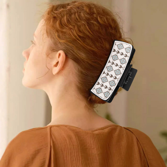 Wholesale ten white square simple all-match Hair Clips