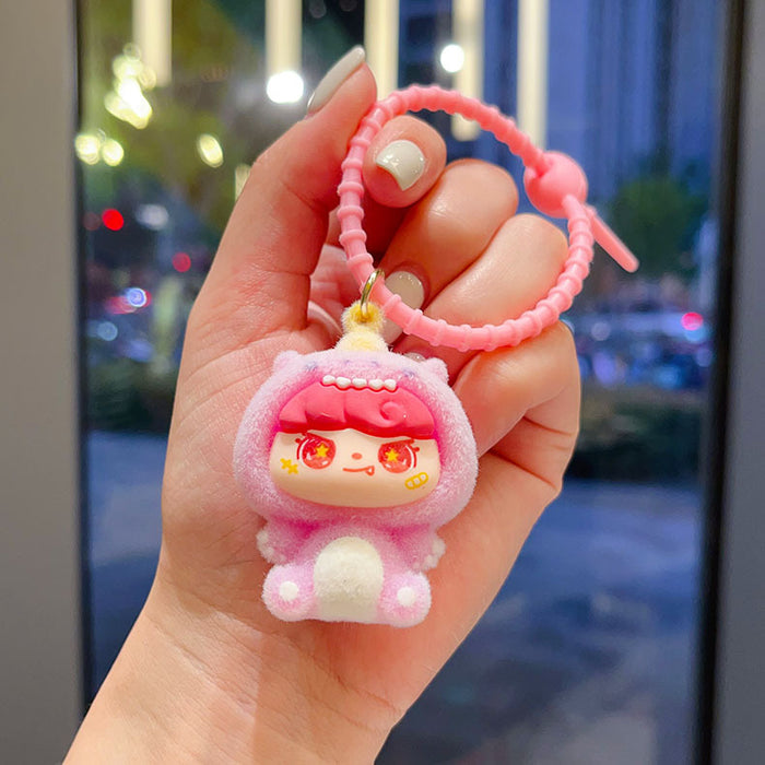 Wholesale Flocked  Keychain  Big Cousin Doll Pendant Accessory Exquisite Ornament Desktop Decoration Gift