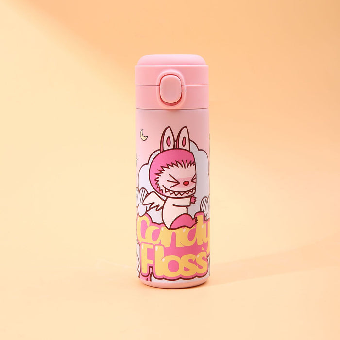 Wholesale Cartoon Thermos Cup Large Capacity Buckle Cup Cartoon Stainless Steel Pea Cup