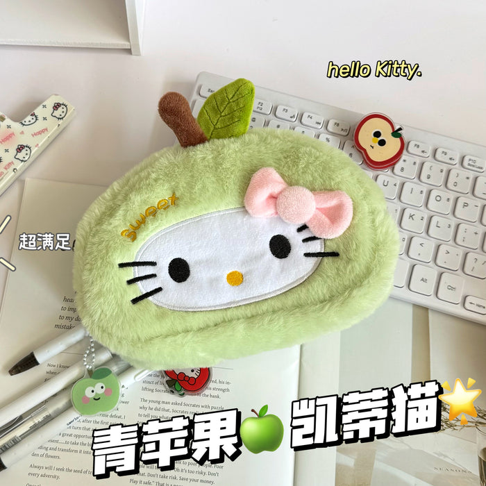 Wholesale Plush Shape Pencil Case Cute Cartoon Stationery Storage Bag Fashion Accessory Gift