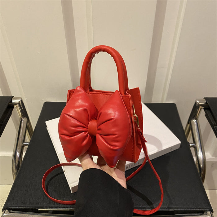 Wholesale Niche bow small bag, new mini hand-held small square bag, retro single shoulder crossbody bag