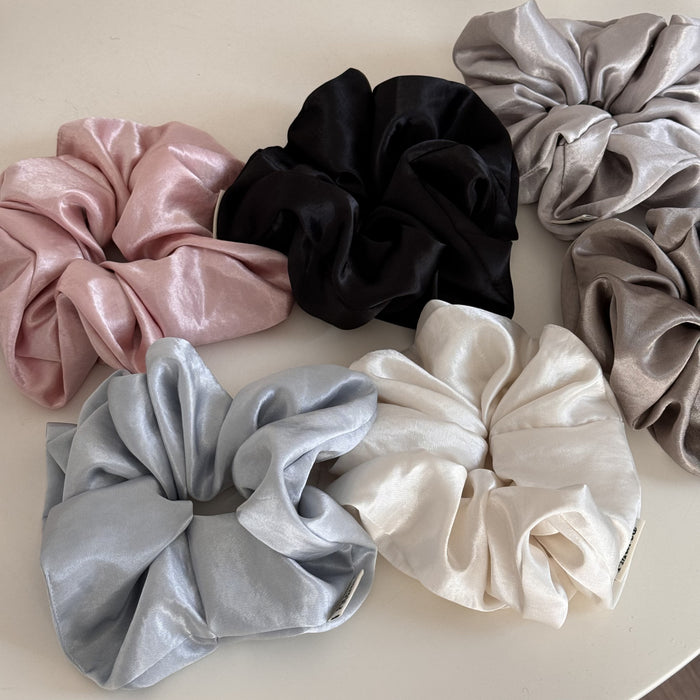 Wholesale Beautiful Glossy Satin Large Intestine Hair Ring Advanced Temperament Rope