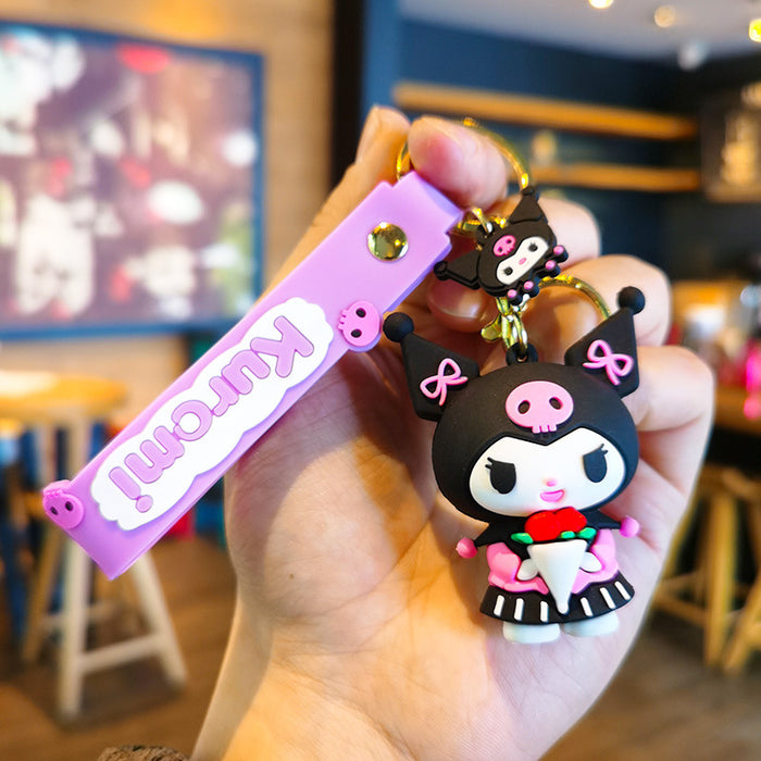 Wholesale  Silicone  Keychain Cartoon Keychain   Car Keychain  Gift Bag Pendant