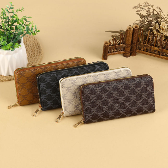 Wholesale Urban Casual PU Leather Long Wallet with Card Slots and Phone Pocket MOQ≥3