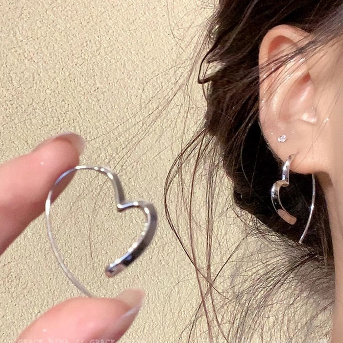 Wholesale Love exaggerated large earrings with simple design