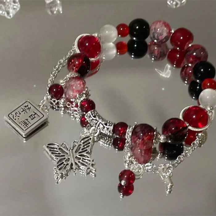 Wholesale Beaded Star Bracelet with Zircon Inlay Alloy Geometric Women' s Jewelry Accessory