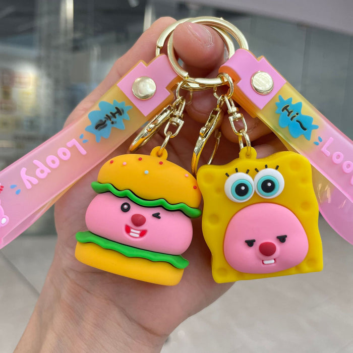 Wholesale Keychain pendant, internet famous figurine pendant, small gift cartoon car keychain