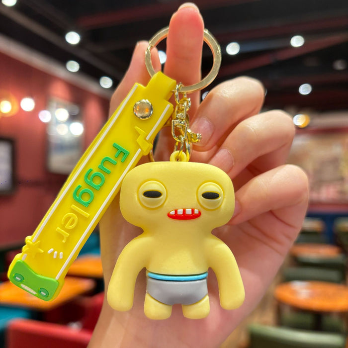 Wholesale Cartoon cute monster series girls cute keychain pendant funny doll keychain student doll small pendant