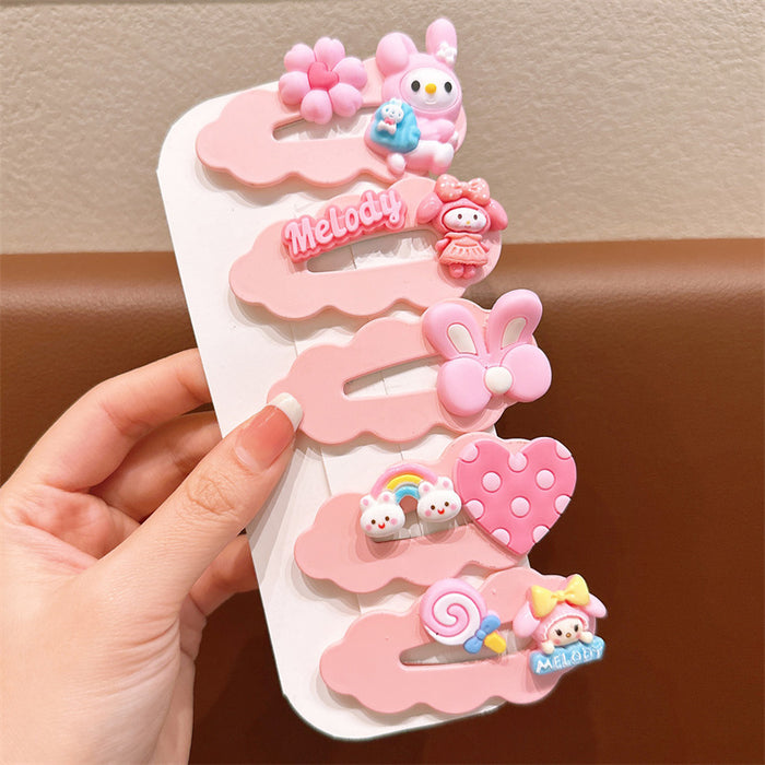 Wholesale Cartoon Children's Soft Glue Hair Clip Set JDC-HC-Jiangx001