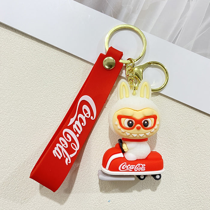 Wholesale Cartoon Cross-Dressing Little Sheep Keychain Silicone Doll Gift Car Keychain Pendant