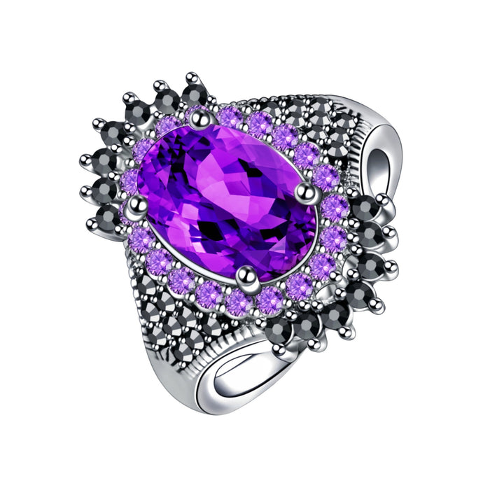 Wholesale Vintage large gemstone ring  garnet jewelry