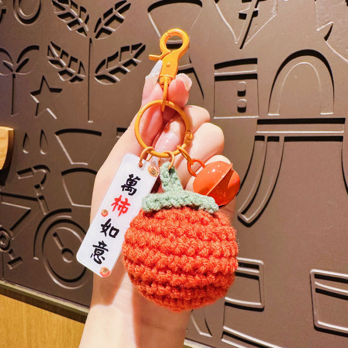 Wholesale Knitted yarn keychain bag pendant keychain