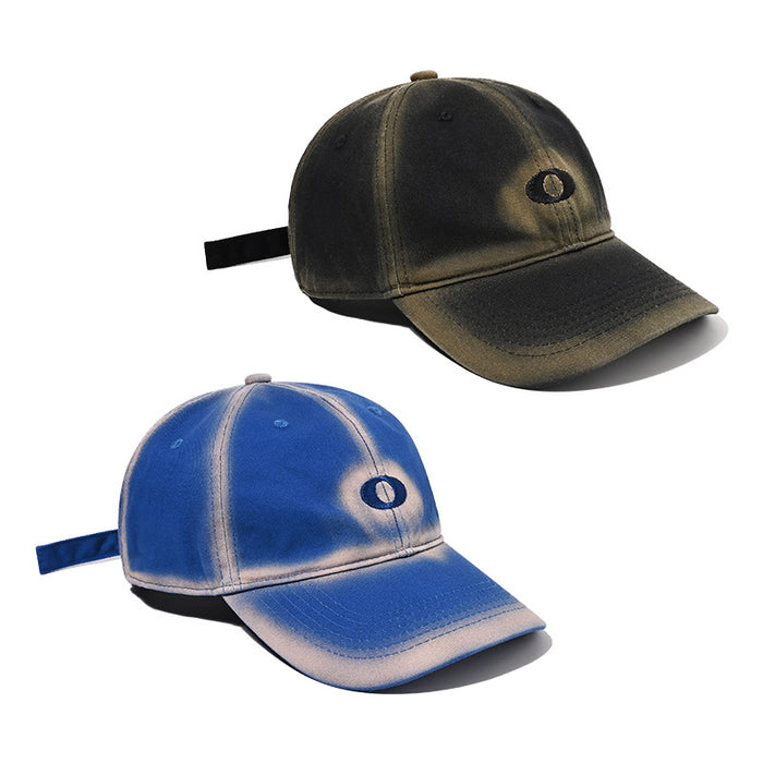 Wholesale Retro soft top baseball cap, washed trendy duckbill cap, made old, spray painted embroidered hat