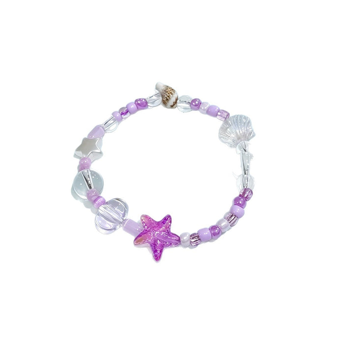 Wholesale Ocean Wind Glass Shell Beaded Bracelet Trendy Fashion Accessory