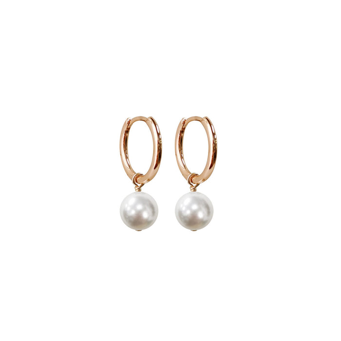 Wholesale Pearl earrings, feminine temperament, high-end feel, circle earrings, buckle earrings