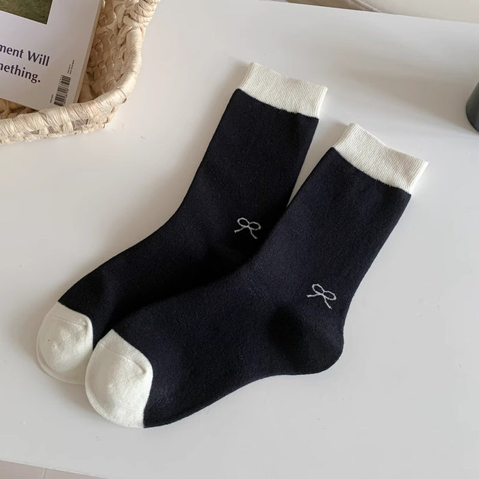 Wholesale Bow socks ballet style tube socks pile socks