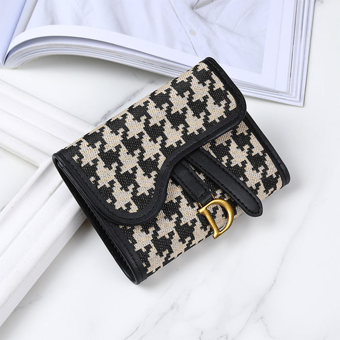 Wholesale Vintage Large Capacity D-clip Wallets Women's Long Stylish Multi-card Slot Tri-fold Handbags