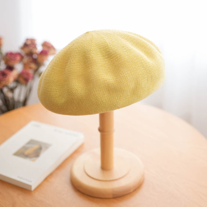 Wholesale Hollow out beret, breathable woven bud hat, sweet and versatile artist hat