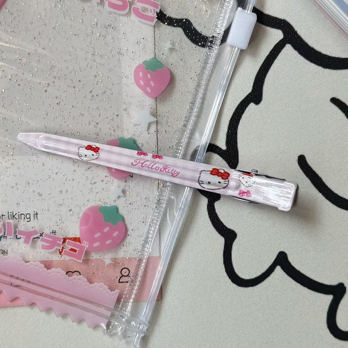 Wholesale Sweet Style Printed Plaid Cat Metal Long Hairpin Cute Girl Girl' s Duckbill Hairpin Hair Accessories