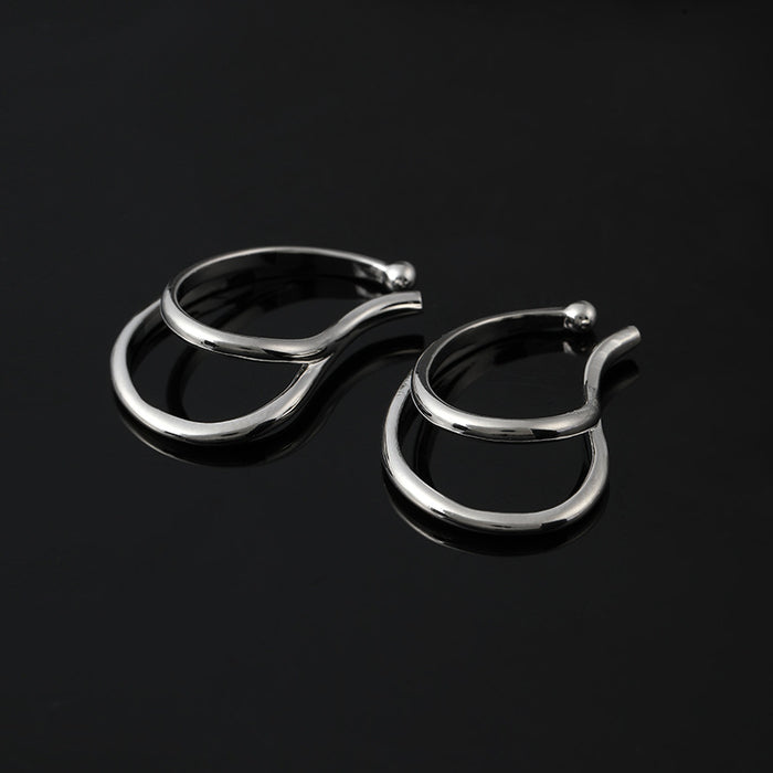 Wholesale Ear Clip Eardrop Women's Ear Clip Metal Ear Hanging Earrings