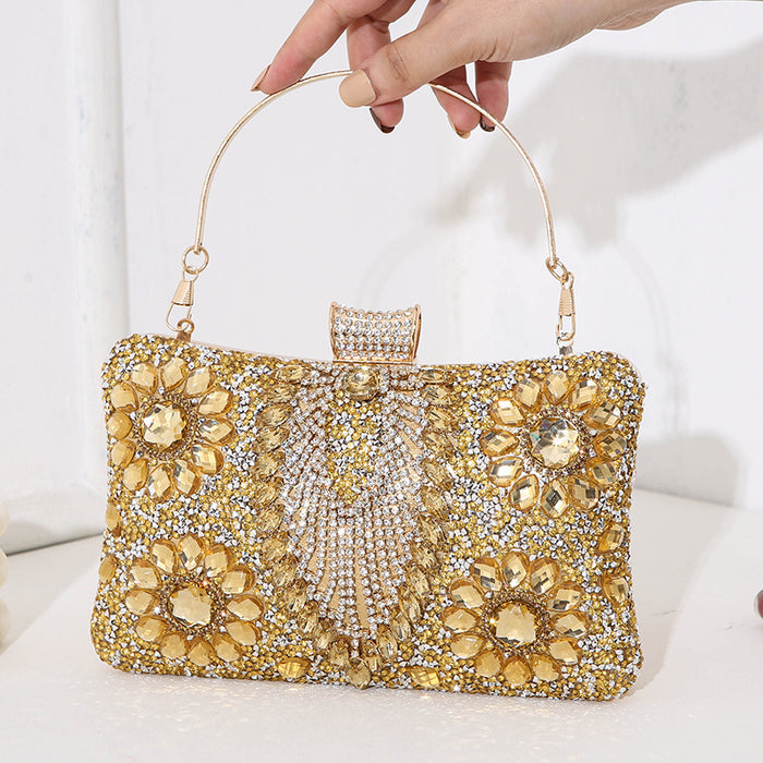 Wholesale Women's Diamond Studded Dinner Bags Banquet Dresses Hand-held Crossbody Hand-held Bags Women's Small Bags JDC-HB-MM010