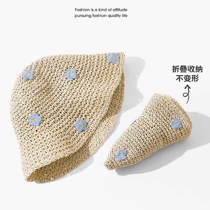 Wholesale Grass hat beach sunshade sun hat straw woven vacation cool hat big brim