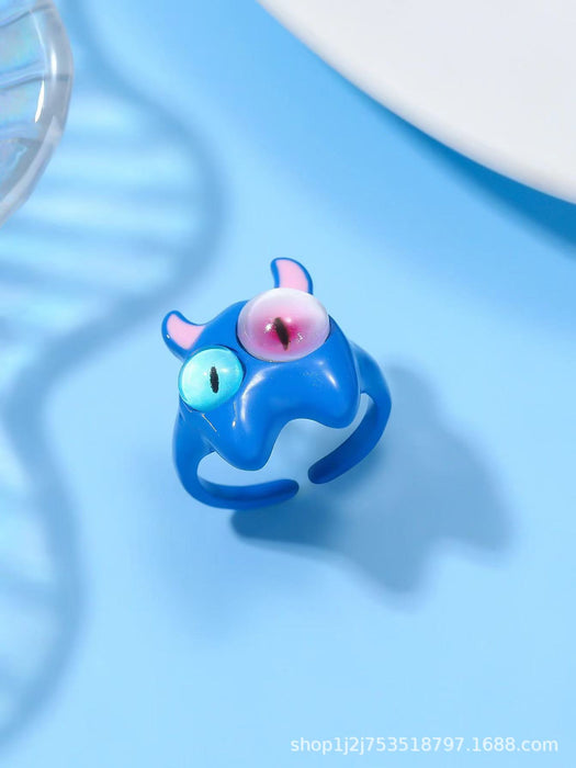 Wholesale Cartoon, playful, niche, personalized, ring, couple