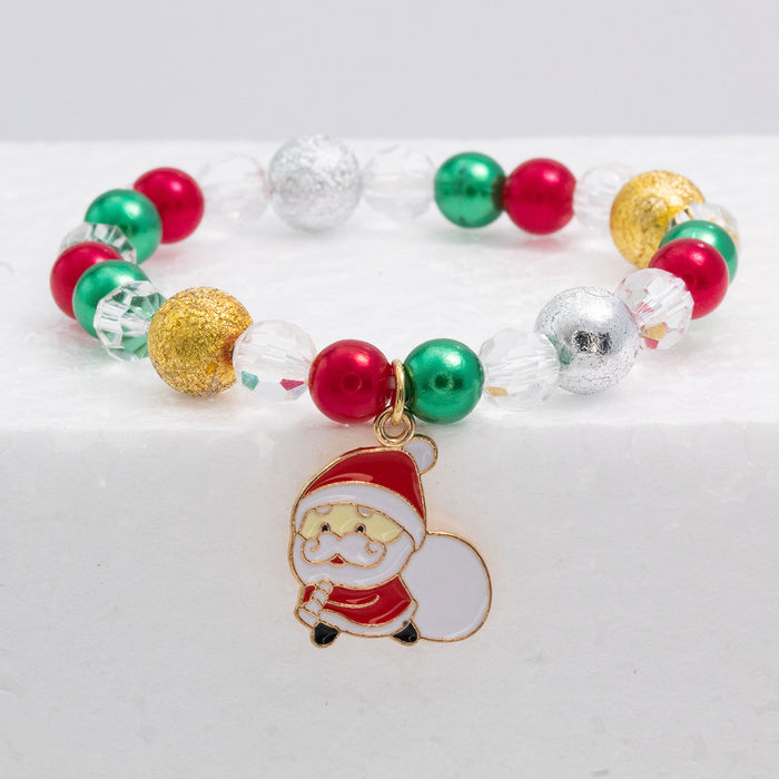 Wholesale Christmas Bracelets for the Elderly,  Christmas Decorations,  Snowflake Bells,  Elk Bracelets,  Elastic Bracelets