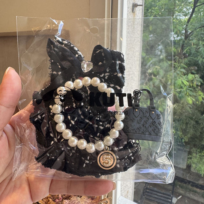 Wholesale Doll Clothes Accessories Bow Black and White Plaid Skirt Clothes