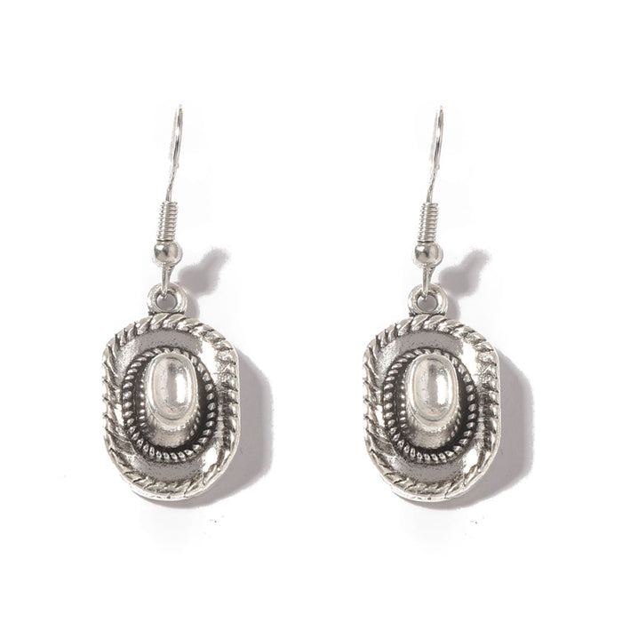 Wholesale Western Cowboy Geometric Pendant Ear Hook Earrings Creative Jewelry