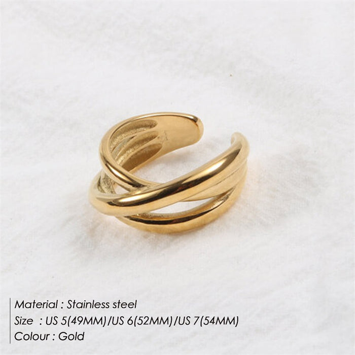 Wholesale Multi-layer Stainless Steel Ring JDC-RS-TuoF001