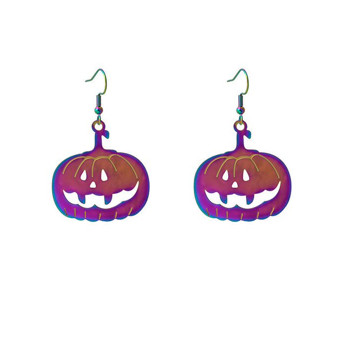 Wholesale Halloween Colorful Gradient Electroplating Color Matching Acrylic Earrings JDC-ES-MDD099