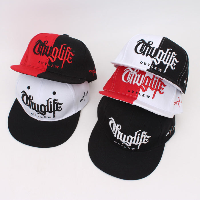 Wholesale Color-blocked letter embroidered hard-top baseball cap