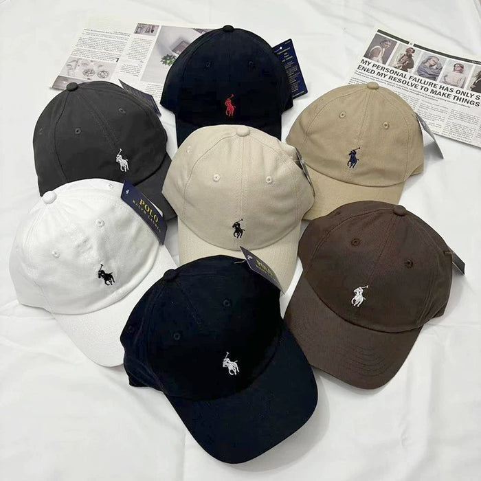 Wholesale Horse Embroidery Baseball Cap Pure Cotton Washed Cloth Unisex Sun Protection