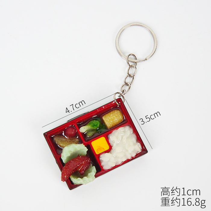 Wholesale PVC Miniature Chinese Bento Box Food Model Realistic Simulation For Dollhouse Fridge Magnet Home Decor