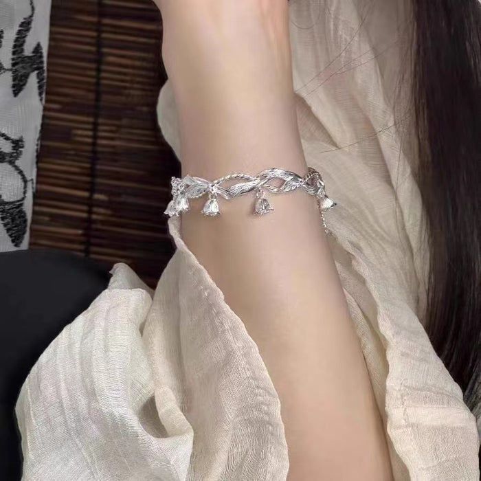 Wholesale Bangle Bracelet Smart Orchid silver Bracelet Fairy Style New Chinese Style Sense