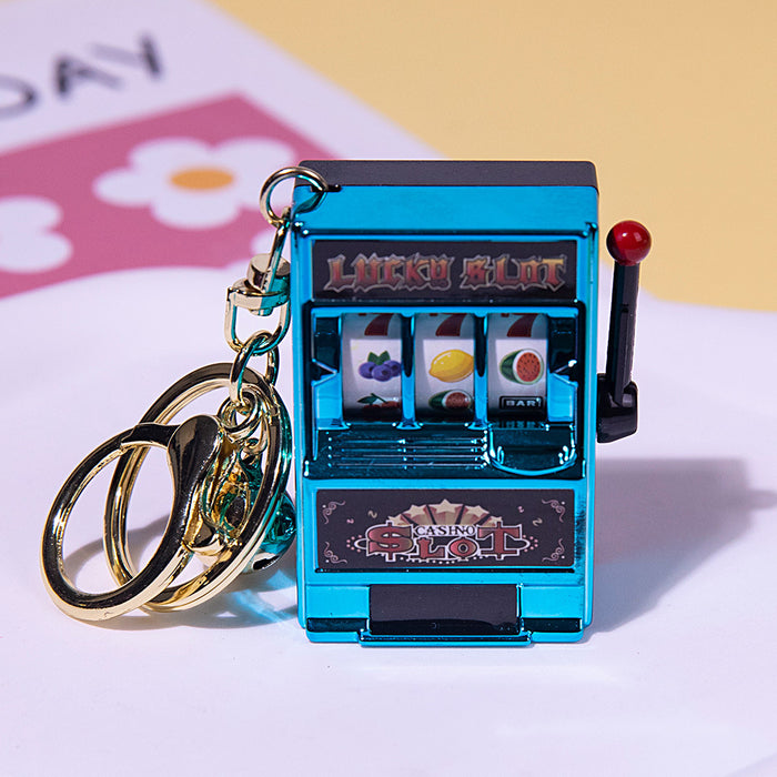 Wholesale Creative Tiger Fruit Machine Pendant Lucky Drawing Keychain Fun Toy Keychain Office Cultural