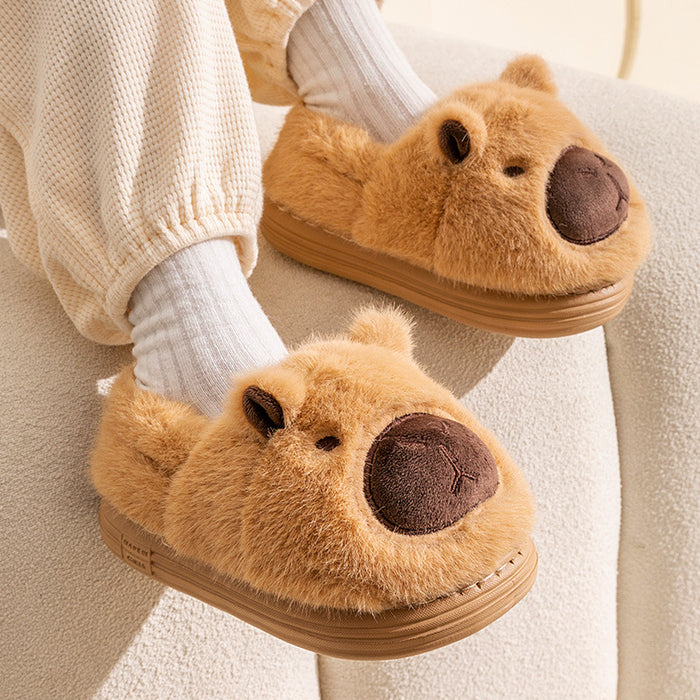 Wholesale Children' s cotton shoes winter boys and girls home indoor non-slip warm plush shoes children' s large children' s bag heel cotton slippers