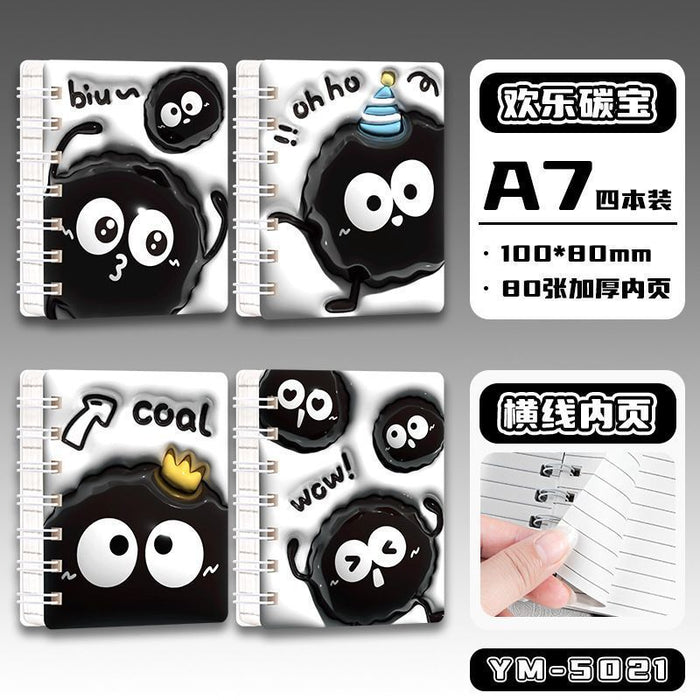 Wholesale A7 Coil Notebook Set Trendy Portable Journal for Students Cute Cartoon Design MOQ≥4